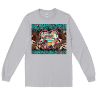 Moon Dust western nurse stethoscope turquoise leopardes Long Sleeve Tee - BarkalooDesign