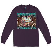 Plum western nurse stethoscope turquoise leopardes Long Sleeve Tee - BarkalooDesign