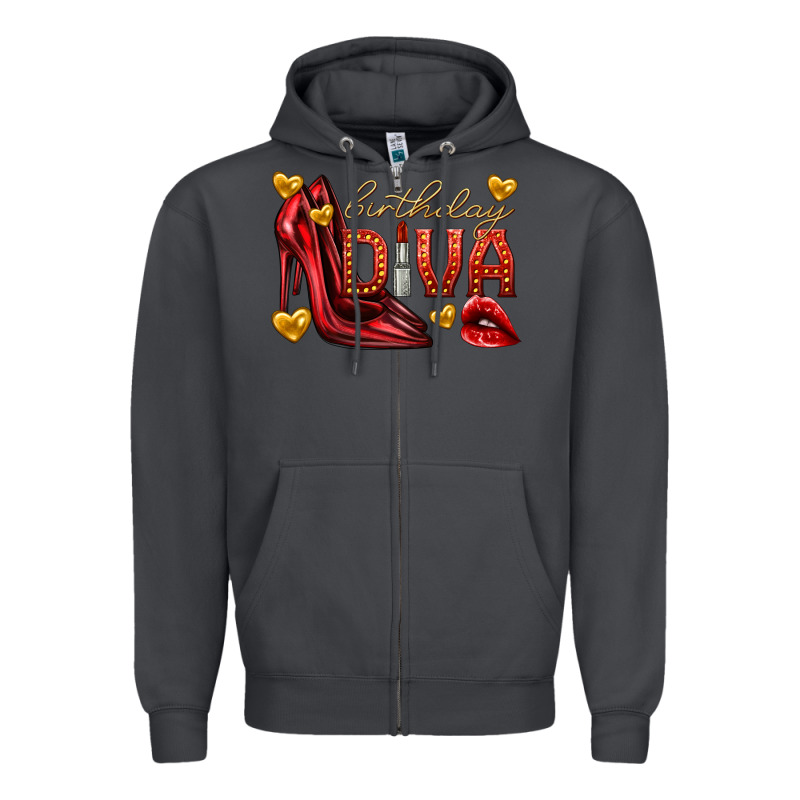 Birthday Diva Zipper Hoodie by texasbilliewilder | Teevron