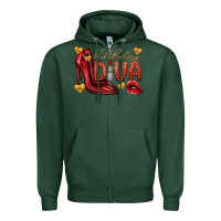 Sports Green birthday diva Zipper Hoodie - texasbilliewilder