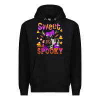 Black sweet and spooky halloween cow Premium Hoodie - Jasminsmagicworld