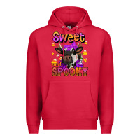 Cardinal sweet and spooky halloween cow Premium Hoodie - Jasminsmagicworld