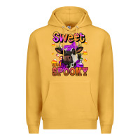 Mustard sweet and spooky halloween cow Premium Hoodie - Jasminsmagicworld