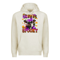 Oatmeal Heather sweet and spooky halloween cow Premium Hoodie - Jasminsmagicworld