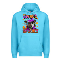 Ocean Blue sweet and spooky halloween cow Premium Hoodie - Jasminsmagicworld
