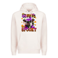 Pale Pink sweet and spooky halloween cow Premium Hoodie - Jasminsmagicworld