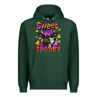 Sports Green sweet and spooky halloween cow Premium Hoodie - Jasminsmagicworld