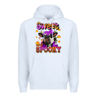 White sweet and spooky halloween cow Premium Hoodie - Jasminsmagicworld
