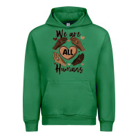 Emerald we are all humans Urban Hoodie - MaliasSmallBusiness