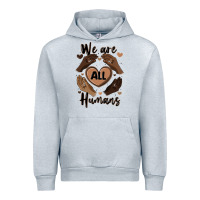 Heather Grey we are all humans Urban Hoodie - MaliasSmallBusiness