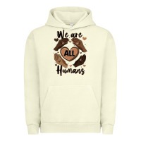 Pigment Pistachio we are all humans Urban Hoodie - MaliasSmallBusiness