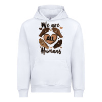 White we are all humans Urban Hoodie - MaliasSmallBusiness