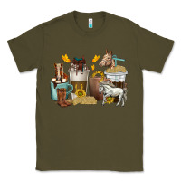 Army Green coffee cups horses Classic Tee - texasbilliewilder