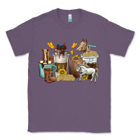 Lavender coffee cups horses Classic Tee - texasbilliewilder