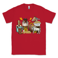 Red coffee cups horses Classic Tee - texasbilliewilder