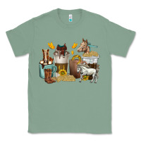 Sage coffee cups horses Classic Tee - texasbilliewilder
