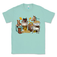Seafoam coffee cups horses Classic Tee - texasbilliewilder