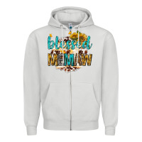 Dove Grey blessed memaw with sunflowers Zipper Hoodie - texasbilliewilder
