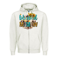 Oatmeal Heather blessed memaw with sunflowers Zipper Hoodie - texasbilliewilder