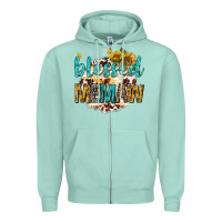 Seafoam blessed memaw with sunflowers Zipper Hoodie - texasbilliewilder