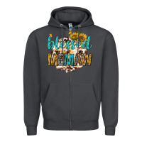 Smoke blessed memaw with sunflowers Zipper Hoodie - texasbilliewilder