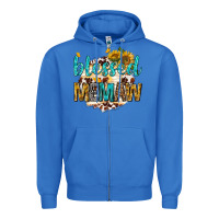 True Royal blessed memaw with sunflowers Zipper Hoodie - texasbilliewilder