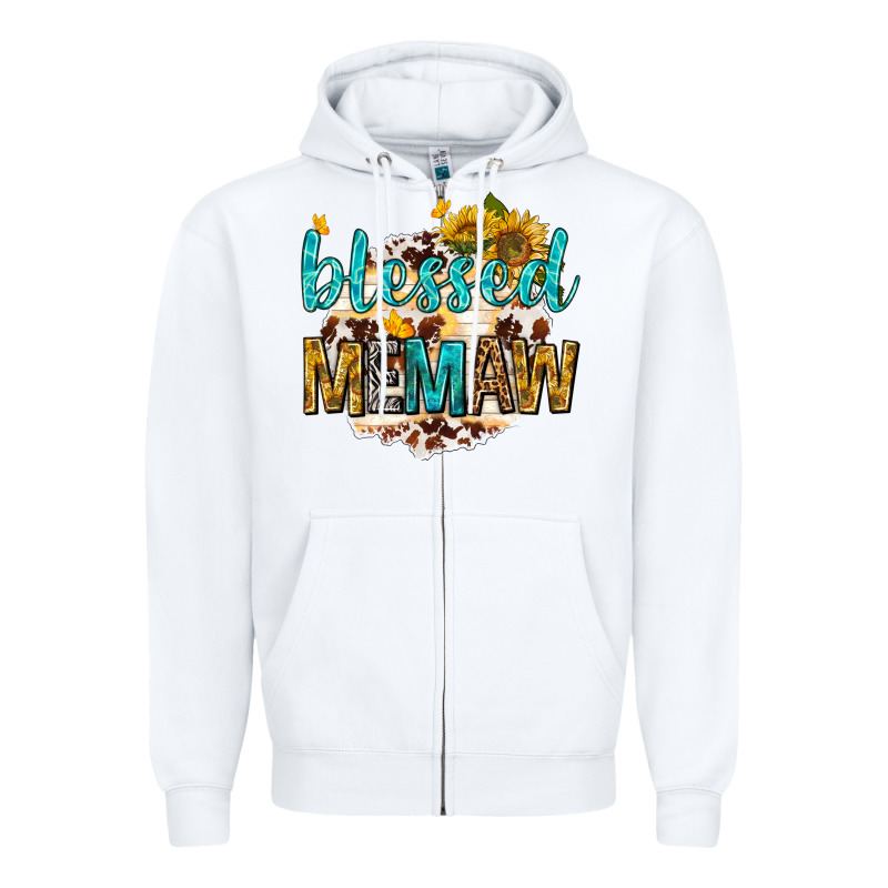 Blessed Memaw With Sunflowers Zipper Hoodie by texasbilliewilder | Teevron