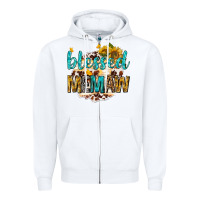 White blessed memaw with sunflowers Zipper Hoodie - texasbilliewilder