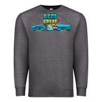 Charcoal Heather reel great dad  libbey glass Premium Sweatshirt - HRA Design Shop