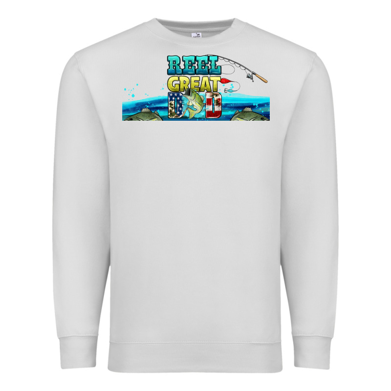 Reel Great Dad  Libbey Glass Premium Sweatshirt by HRA Design Shop | Teevron