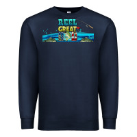 Navy reel great dad  libbey glass Premium Sweatshirt - HRA Design Shop