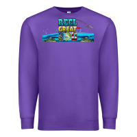 Purple reel great dad  libbey glass Premium Sweatshirt - HRA Design Shop