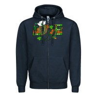Navy st patricks day love nurse Zipper Hoodie - RanaPortraitStore