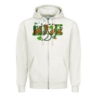 Oatmeal Heather st patricks day love nurse Zipper Hoodie - RanaPortraitStore