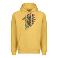 Antique Gold indian leopard headdress Premium Hoodie - BarkalooDesign