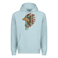 Blue Mist indian leopard headdress Premium Hoodie - BarkalooDesign
