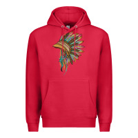 Cardinal indian leopard headdress Premium Hoodie - BarkalooDesign