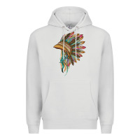 Dove Grey indian leopard headdress Premium Hoodie - BarkalooDesign