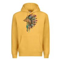 Mustard indian leopard headdress Premium Hoodie - BarkalooDesign