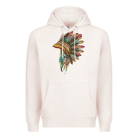 Pale Pink indian leopard headdress Premium Hoodie - BarkalooDesign