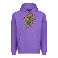 Purple indian leopard headdress Premium Hoodie - BarkalooDesign