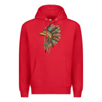 Red indian leopard headdress Premium Hoodie - BarkalooDesign