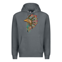 Rock indian leopard headdress Premium Hoodie - BarkalooDesign