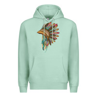 Seafoam indian leopard headdress Premium Hoodie - BarkalooDesign