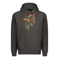 Smoke indian leopard headdress Premium Hoodie - BarkalooDesign