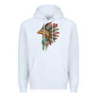 White indian leopard headdress Premium Hoodie - BarkalooDesign