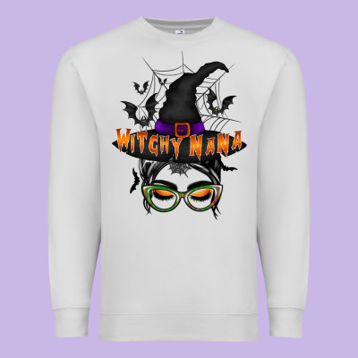 Witchy Nana Premium Sweatshirt Designed By Racoondesign