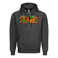 Charcoal Heather my history is strong Zipper Hoodie - Zillion Design Studio