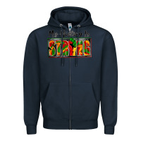 Navy my history is strong Zipper Hoodie - Zillion Design Studio