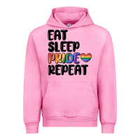 Fuchsia Pink eat sleep pride repeat Urban Hoodie - MaliasSmallBusiness